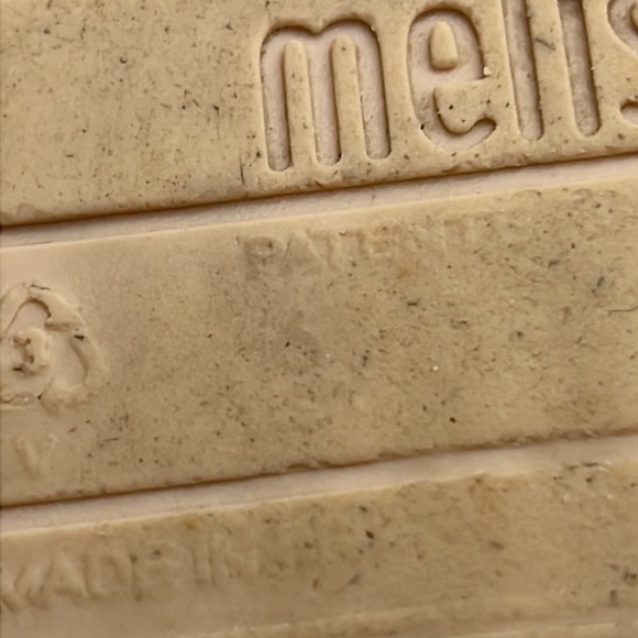 Melissa Queen IV blush black peep toe front bow ballerina flats Sz 6 - Picture 11 of 13